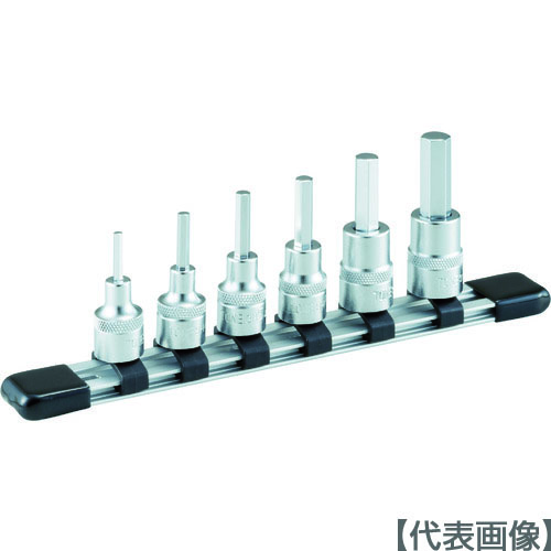 ＴＯＮＥ　ヘキサゴンソケットセット（ホルダー付）　６ｐｃｓ　差込角９．５ｍｍ（HH306）323-5076【ＴＯＮＥ（株）】