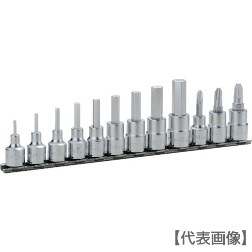 ＴＯＮＥ　ヘキサゴンソケットセット（ホルダー付）　１２ｐｃｓ　差込角９．５ｍｍ（HH312）387-6535【ＴＯＮＥ（株）】