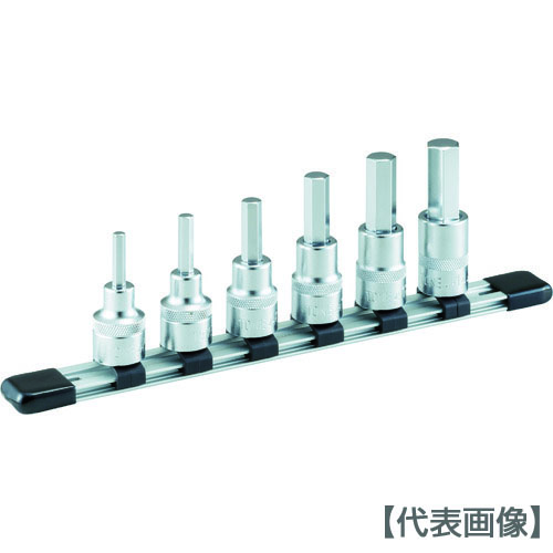 ＴＯＮＥ　ヘキサゴンソケットセット（ホルダー付）　６ｐｃｓ　差込角１２．７ｍｍ（HH406）323-5084【ＴＯＮＥ（株）】