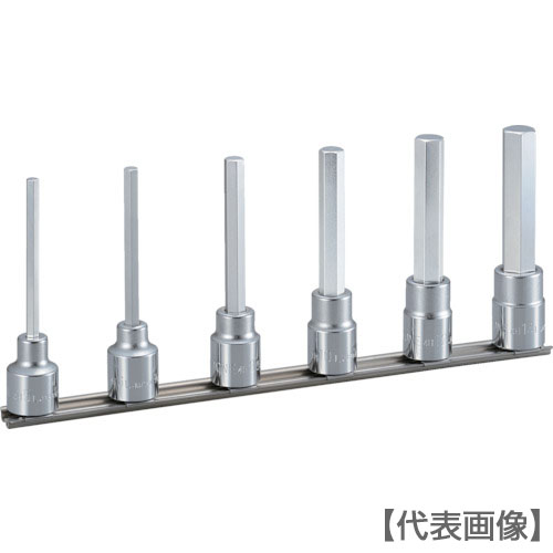 ＴＯＮＥ　ロングヘキサゴンソケットセット（ホルダー付）　６ｐｃｓ　差込角１２．７ｍｍ（HH406L）781-1276【ＴＯＮＥ（株）】