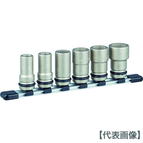 ＴＯＮＥ　インパクト用ロングソケットセット（ホルダー付）　６ｐｃｓ　差込角１２．７ｍｍ（HNV406L）387-6578【ＴＯＮＥ（株）】