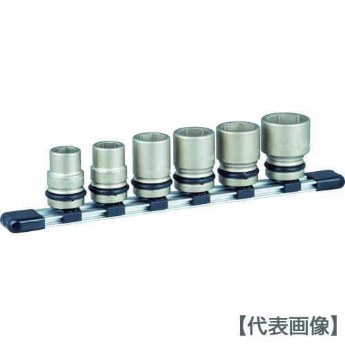 ＴＯＮＥ　インパクト用ソケットセット（ホルダー付）　６ｐｃｓ　差込角１２．７ｍｍ（HNV406S）387-6594【ＴＯＮＥ（株）】