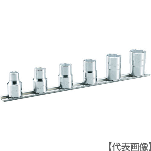 ＴＯＮＥ　ソケットセット（６角・ホルダー付）　６ｐｃｓ　差込角１２．７ｍｍ（HS406）396-4531【ＴＯＮＥ（株）】