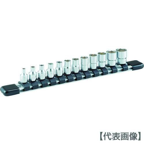 ＴＯＮＥ　ソケットセット（インチ）　（６角・ホルダー付）　吋目　１２ｐｃｓ　差込角６．３５ｍｍ（HSB212）396-4558【ＴＯＮＥ（株）】