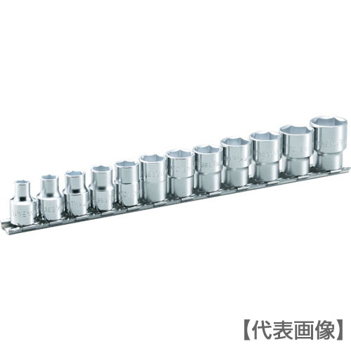 ＴＯＮＥ　ソケットセット（インチ）　（６角・ホルダー付）　吋目　１２ｐｃｓ　差込角９．５ｍｍ（HSB312）396-4566【ＴＯＮＥ（株）】