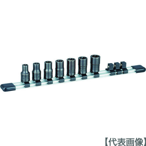 ＴＯＮＥ　トルネードソケットセット（ホルダー付）　７ｐｃｓ（HTR307）396-4604【ＴＯＮＥ（株）】