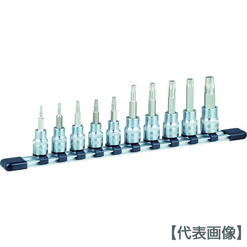 ＴＯＮＥ　トルクスソケットセット（強力タイプホルダー付）　１０ｐｃｓ（HTX310）396-4655【ＴＯＮＥ（株）】