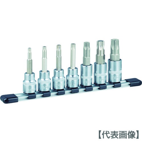 ＴＯＮＥ　トルクスソケットセット（強力タイプ・ホルダー付）（HTX407）810-9616【ＴＯＮＥ（株）】