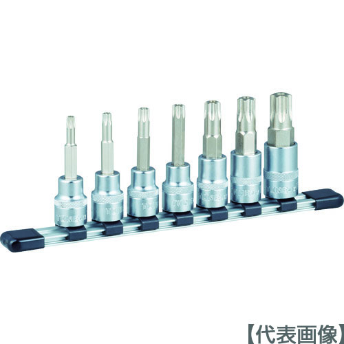 ＴＯＮＥ　トルクスソケットセット（いじり防止タイプ・ホルダー付）（HTX407H）810-9617【ＴＯＮＥ（株）】