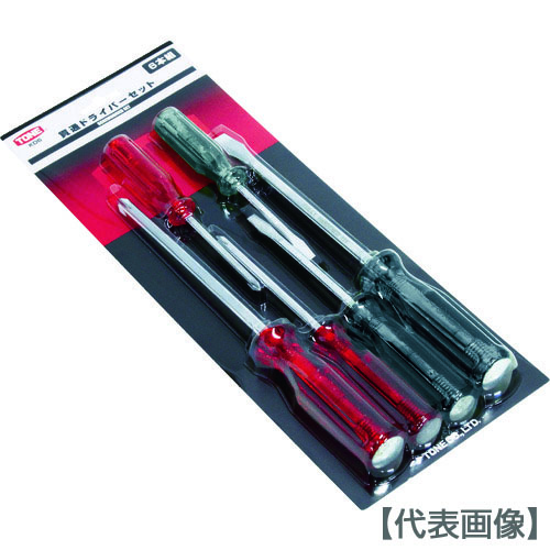 ＴＯＮＥ　貫通ドライバーセット　６ｐｃｓ（KD6）436-2802【ＴＯＮＥ（株）】