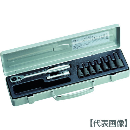 ＴＯＮＥ　ヘキサゴンソケットレンチセット（強力タイプ）（KH3072）122-1086【ＴＯＮＥ（株）】