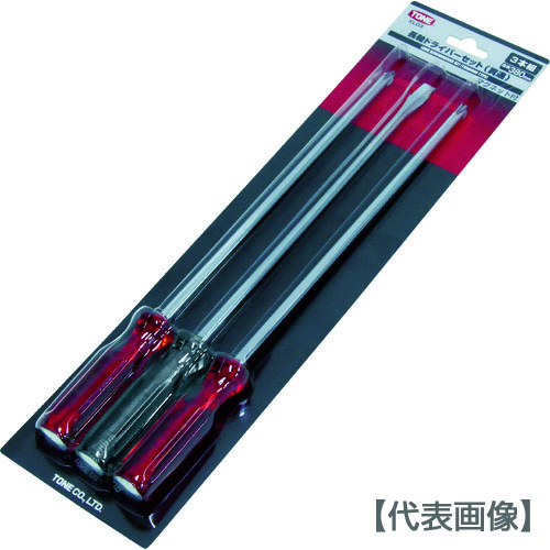 ＴＯＮＥ　長軸ドライバーセット（貫通）　３ｐｃｓ（KLD-3）810-9176【ＴＯＮＥ（株）】