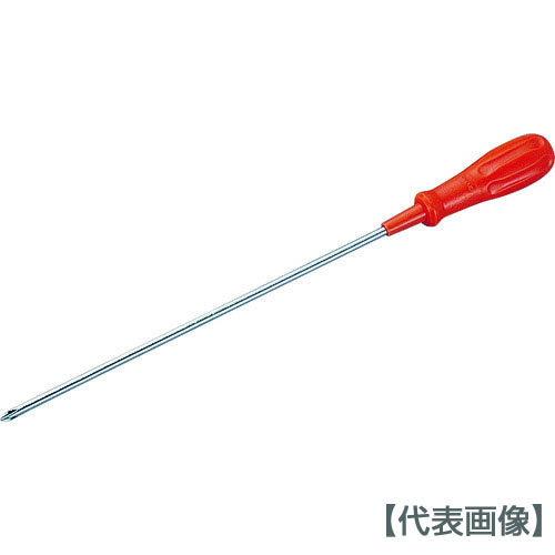 ＴＯＮＥ　樹脂柄ドライバー　長軸ドライバー　（＋）Ｎｏ．２（LD-P）810-9182【ＴＯＮＥ（株）】