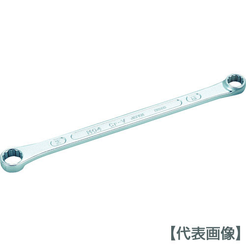 ＴＯＮＥ　両口ロングめがねレンチ（ストレート）　対辺寸法１１×１３ｍｍ　全長１９３ｍｍ（M04-1113）369-8548【ＴＯＮＥ（株）】