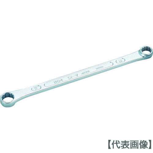 ＴＯＮＥ　両口ロングめがねレンチ（ストレート）　対辺寸法１４×１７ｍｍ　全長２５２ｍｍ（M04-1417）369-8572【ＴＯＮＥ（株）】