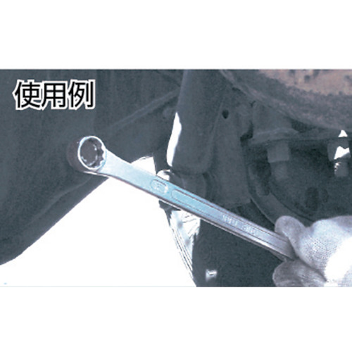 ＴＯＮＥ　両口超ロングめがねレンチ（ストレート） 対辺寸法８×１０ｍｍ メッキ処理（M05-0810）287-7643【ＴＯＮＥ（株）】