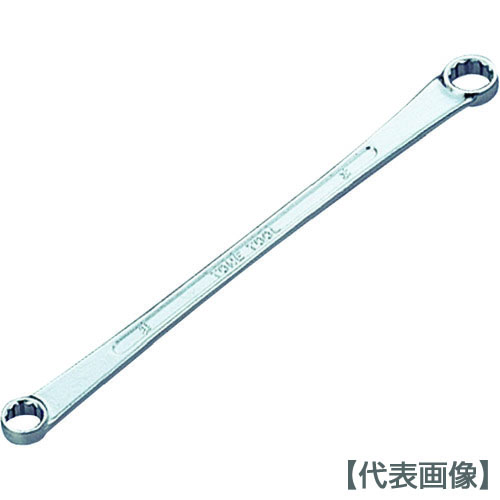ＴＯＮＥ　ロングめがねレンチ（１５°）　１０Ｘ１２ｍｍ（M15-1012）369-8581【ＴＯＮＥ（株）】