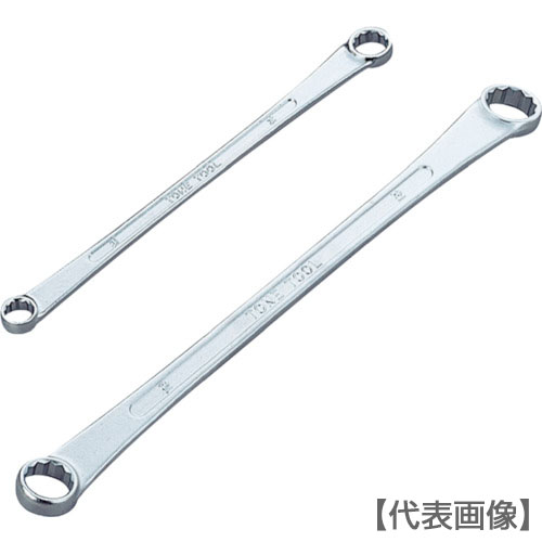ＴＯＮＥ　ロングめがねレンチ（１５°）　１２Ｘ１４ｍｍ（M15-1214）369-8602【ＴＯＮＥ（株）】