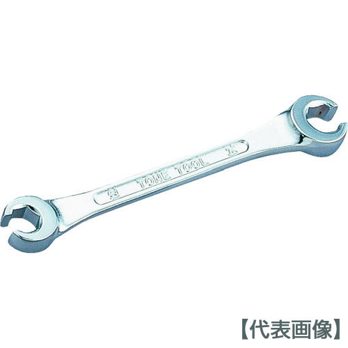 ＴＯＮＥ　フレアナットレンチ　対辺寸法１０×１１ｍｍ　全長１５５ｍｍ　メッキ処理（M26-1011）369-8645【ＴＯＮＥ（株）】