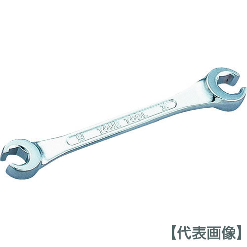 ＴＯＮＥ　フレアナットレンチ　対辺寸法１０×１２ｍｍ　全長１５５ｍｍ　メッキ処理（M26-1012）369-8653【ＴＯＮＥ（株）】