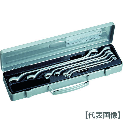 ＴＯＮＥ　ロングメカニックめがねレンチセット（４５°Ｘ１０°）　６ｐｃｓ（M446）369-8823【ＴＯＮＥ（株）】