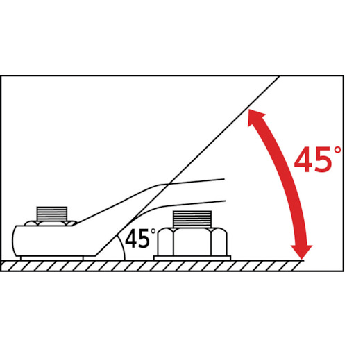 ＴＯＮＥ　ロングめがねレンチ（４５°）　３０×３２ｍｍ（M45-3032）369-8904【ＴＯＮＥ（株）】