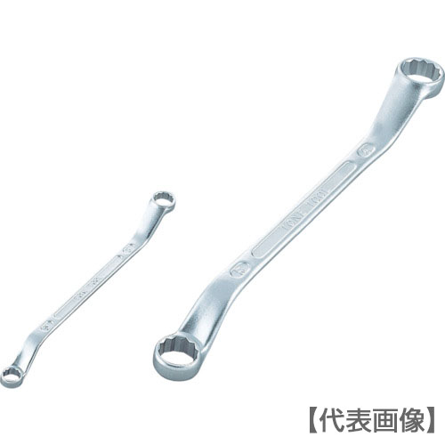 ＴＯＮＥ　ロングめがねレンチ（４５°）　吋目　１３／１６Ｘ７／８ｉｎｃｈ（MB45-2628）369-8980【ＴＯＮＥ（株）】
