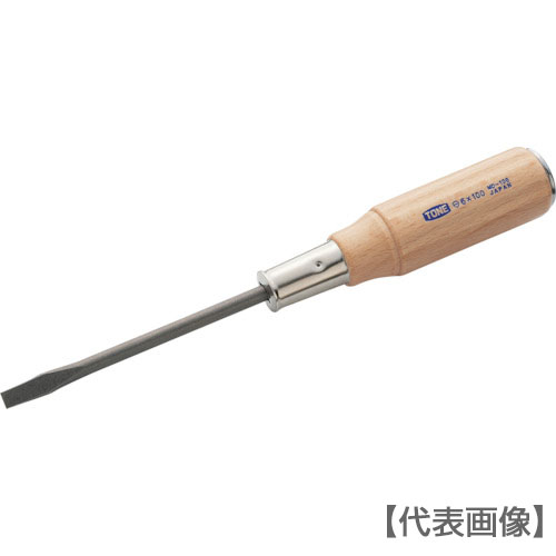 ＴＯＮＥ　貫通ドライバー（木柄）　（－）１．０Ｘ８．０（MD-150）810-9136【ＴＯＮＥ（株）】