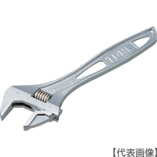 ＴＯＮＥ　ハイパーウォームモンキレンチ（目盛付）　全長１００ｍｍ（MWR-100）267-9966【ＴＯＮＥ（株）】