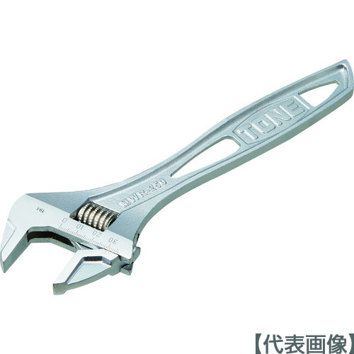 ＴＯＮＥ　ハイパーウォームモンキレンチ（目盛付）　全長２００ｍｍ（MWR-200）239-6293【ＴＯＮＥ（株）】