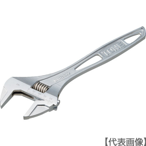 ＴＯＮＥ　ハイパーウォームモンキレンチ（目盛付）　全長３７５ｍｍ（MWR-375）429-5894【ＴＯＮＥ（株）】