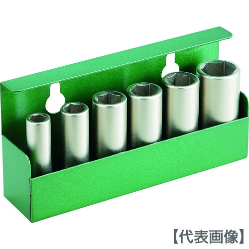 ＴＯＮＥ　インパクト用ロングソケットセット（壁掛式）　６ｐｃｓ　差込角９．５ｍｍ（NV306）387-6748【ＴＯＮＥ（株）】