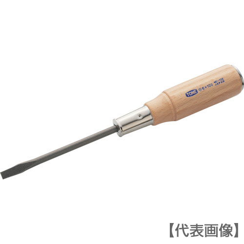 ＴＯＮＥ　貫通ドライバー（木柄）　（＋）Ｎｏ．３（PD-003）810-9307【ＴＯＮＥ（株）】