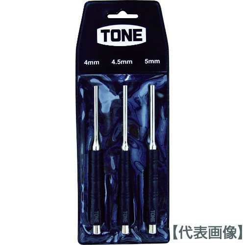 ＴＯＮＥ　平行ピンポンチセット　４．０、４．５、５．０ｍｍ　３点セット（PP300）498-1588【ＴＯＮＥ（株）】