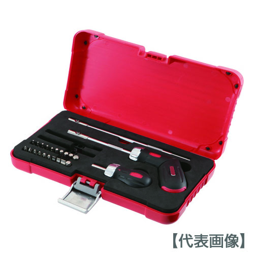 ＴＯＮＥ　ラチェット式ドライバーセット　２５点セット（RDS20）404-8989【ＴＯＮＥ（株）】