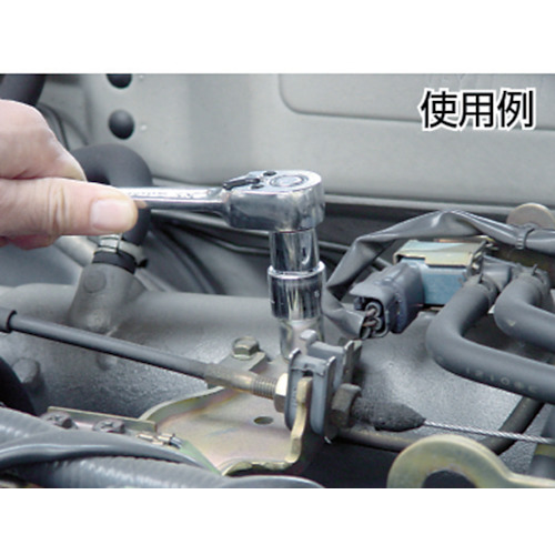 ＴＯＮＥ　ラチェットハンドル（ホールドタイプ）　歯数４８枚　差込角６．３５ｍｍ　全長１４０ｍｍ（RH23K）369-9102【ＴＯＮＥ（株）】