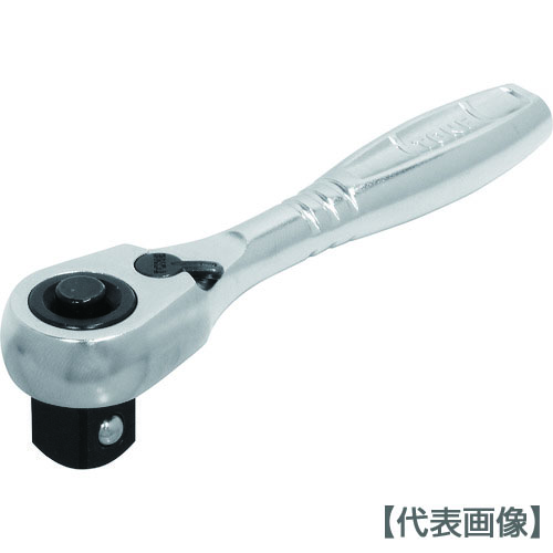 ＴＯＮＥ　コンパクトショートラチェットハンドル（ホールドタイプ）　歯数７２枚　差込角９．５ｍｍ　全長９０ｍｍ（RH3CHS）491-4597【ＴＯＮＥ（株）】
