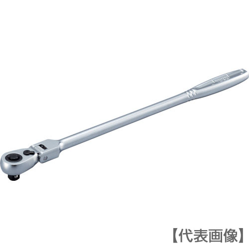ＴＯＮＥ　ラチェットハンドル　首振りタイプ　歯数７２枚　差込角９．５ｍｍ　全長３２７ｍｍ（RH3FHL）447-2497【ＴＯＮＥ（株）】