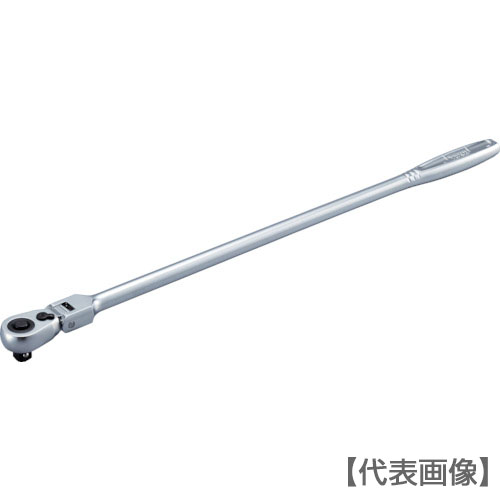 ＴＯＮＥ　ラチェットハンドル　首振りタイプ　歯数７２枚　差込角９．５ｍｍ　全長４２７ｍｍ（RH3FHX）447-2501【ＴＯＮＥ（株）】