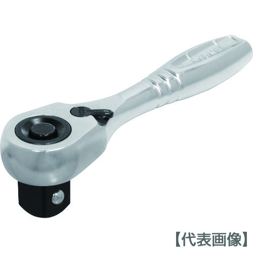ＴＯＮＥ　コンパクトショートラチェットハンドル（ホールドタイプ）　歯数７２枚　差込角１２．７ｍｍ　全長１１０ｍｍ（RH4CHS）491-4619【ＴＯＮＥ（株）】