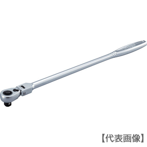 ＴＯＮＥ　ラチェットハンドル　首振りタイプ　歯数７２枚　差込角１２．７ｍｍ　全長４２８ｍｍ（RH4FHL）447-2535【ＴＯＮＥ（株）】