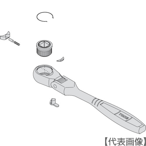 ＴＯＮＥ　ラチェットハンドル用リペアキット　適合機種ＲＨ２ＦＢ（RK-RH2FB）829-2417【ＴＯＮＥ（株）】