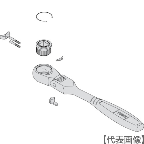 ＴＯＮＥ　ラチェットハンドル用リペアキット　適合機種ＲＨ３ＦＢ（RK-RH3FB）829-2418【ＴＯＮＥ（株）】
