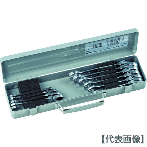 ＴＯＮＥ　首振ラチェットめがねレンチセット　１０ｐｃｓ（RMF100）369-9200【ＴＯＮＥ（株）】