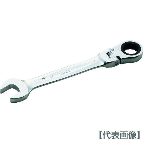 ＴＯＮＥ　コンビネーションラチェットレンチ　首振ラチェットめがねレンチ　対辺寸法24mm 全長296mm メッキ処理（RMF-24）325-8335【ＴＯＮＥ（株）】