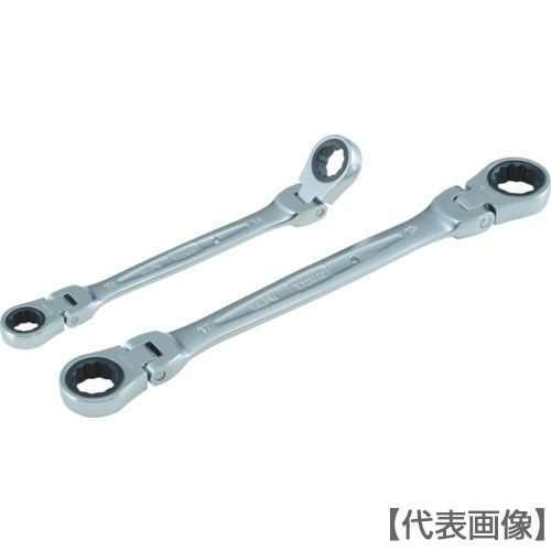ＴＯＮＥ　両首振ラチェットめがねレンチ　１０×１２ｍｍ（RMFW-1012）405-7902【ＴＯＮＥ（株）】