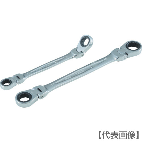 ＴＯＮＥ　両首振ラチェットめがねレンチ　１４×１７ｍｍ（RMFW-1417）405-7945【ＴＯＮＥ（株）】