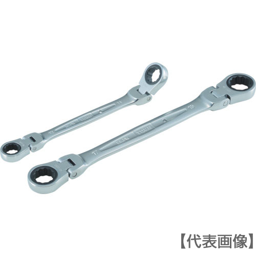 ＴＯＮＥ　両首振ラチェットめがねレンチ　１６Ｘ１８（RMFW-1618）405-7953【ＴＯＮＥ（株）】