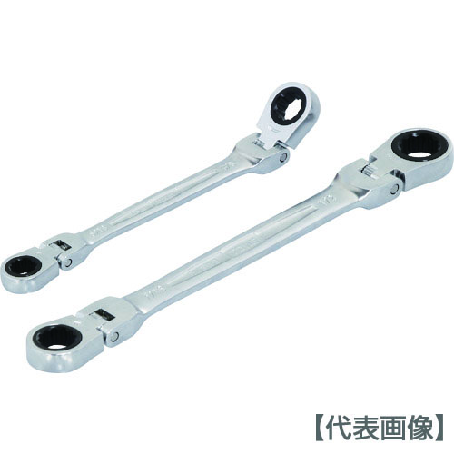 ＴＯＮＥ　コンビネーションラチェットレンチ　両首振ラチェットめがねレンチ　インチサイズ　全長１５１ｍｍ（RMFWB-1012）781-2175【ＴＯＮＥ（株）】