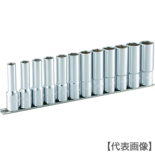 ＴＯＮＥ　ソケットホルダー　差込角６．３５ｍｍ　差込数１０　全長２１０ｍｍ（SH210）327-1536【ＴＯＮＥ（株）】